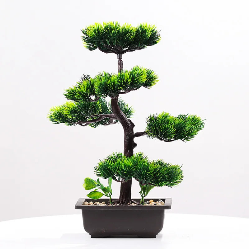 Large and Medium Artificial Bonsai Pine Trees for Nordic Home Interior Decoration and Craft Supplies