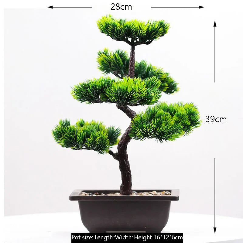 Large and Medium Artificial Bonsai Pine Trees for Nordic Home Interior Decoration and Craft Supplies