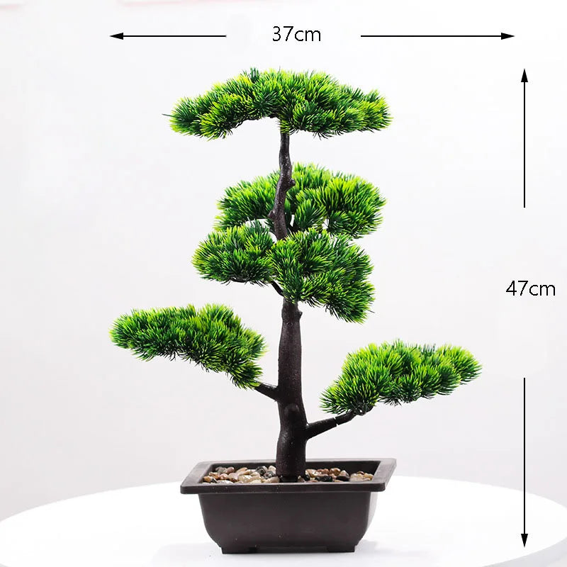 Large and Medium Artificial Bonsai Pine Trees for Nordic Home Interior Decoration and Craft Supplies