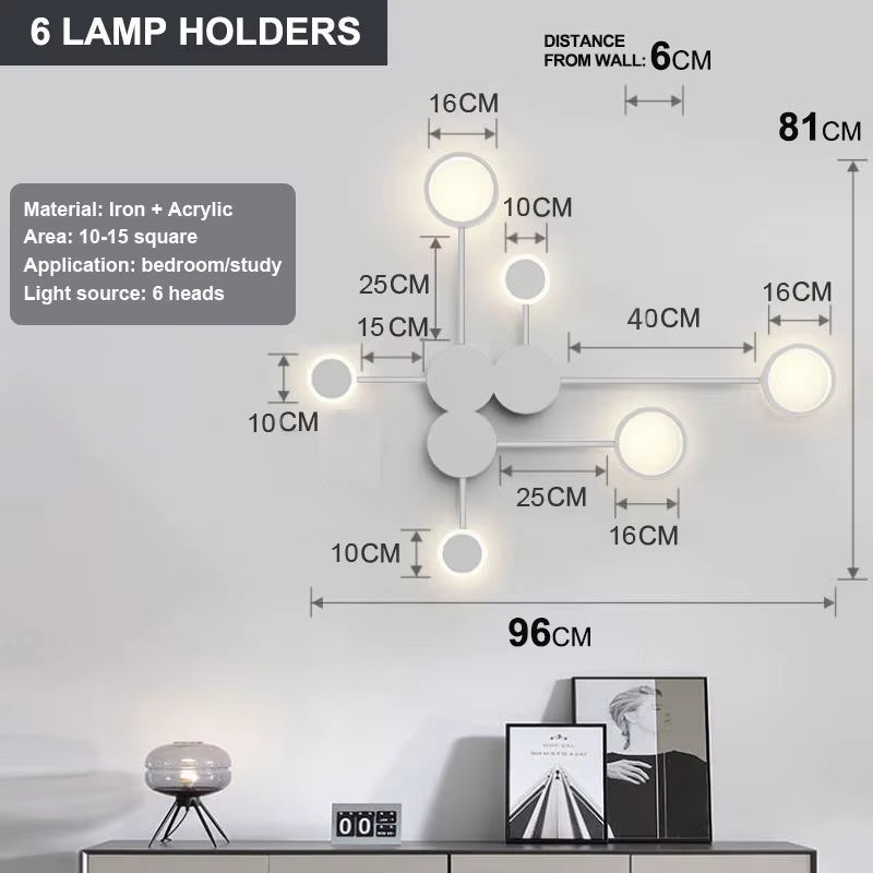 Nordic Modern Wall Lamp Led Minimalist Wall Light Living Room Bedroom Staircase Light Home Decoration Bedside Wall Sconce Lamps