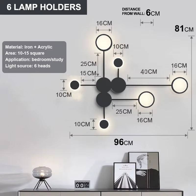 Nordic Modern Wall Lamp Led Minimalist Wall Light Living Room Bedroom Staircase Light Home Decoration Bedside Wall Sconce Lamps