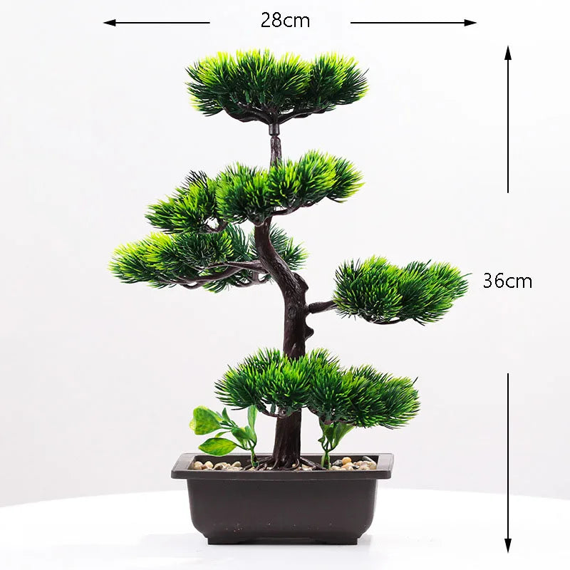 Large and Medium Artificial Bonsai Pine Trees for Nordic Home Interior Decoration and Craft Supplies