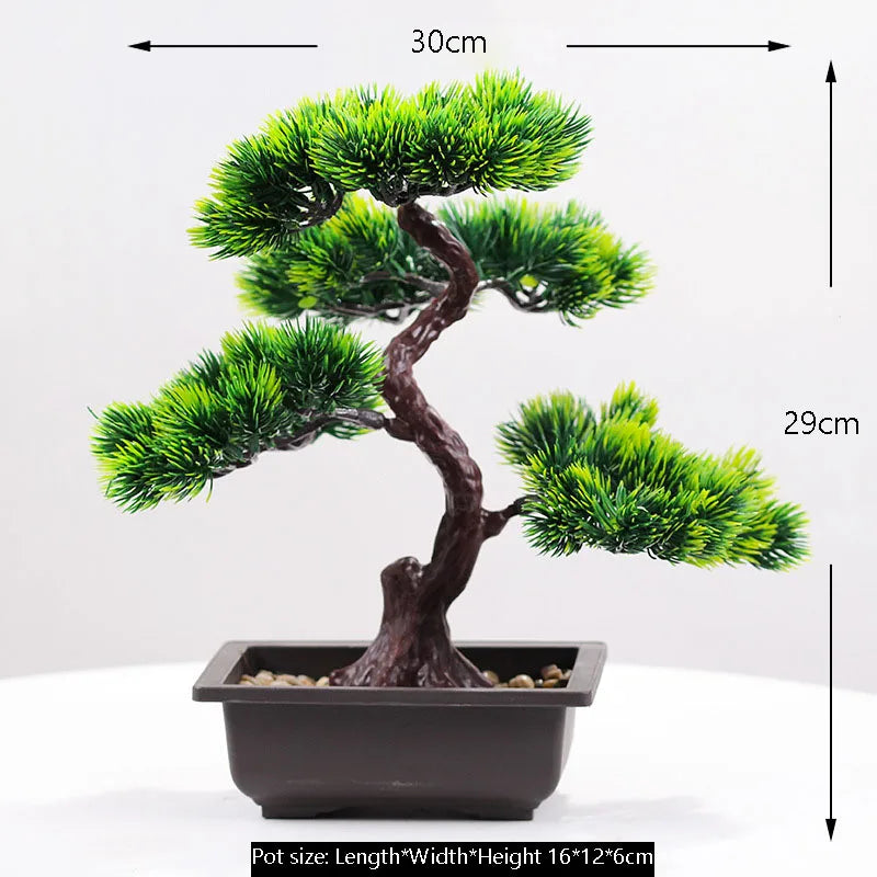 Large and Medium Artificial Bonsai Pine Trees for Nordic Home Interior Decoration and Craft Supplies