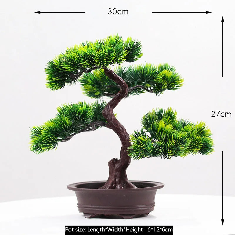 Large and Medium Artificial Bonsai Pine Trees for Nordic Home Interior Decoration and Craft Supplies